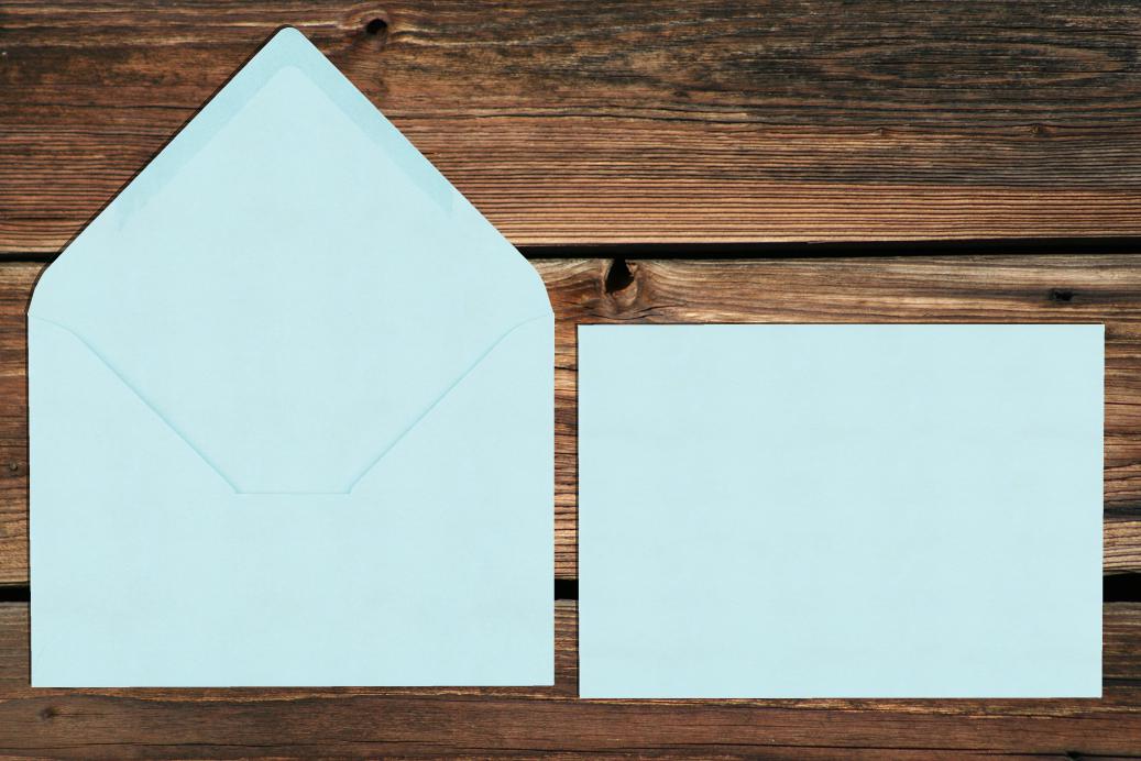 Briefhüllen 120x180 mm Nassklebend Hellblau 120 g/qm